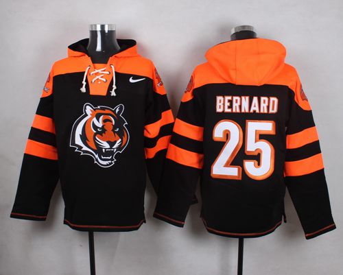  Bengals #25 Giovani Bernard Black Player Pullover NFL Hoodie