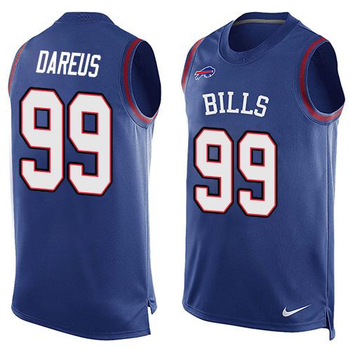  Bills #99 Marcell Dareus Royal Blue Team Color Men's Stitched NFL Limited Tank Top Jersey