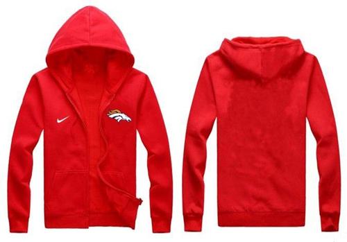  Denver Broncos Authentic Logo Hoodie Red