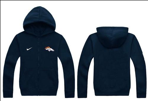  Denver Broncos Authentic Logo Hoodie Navy Blue