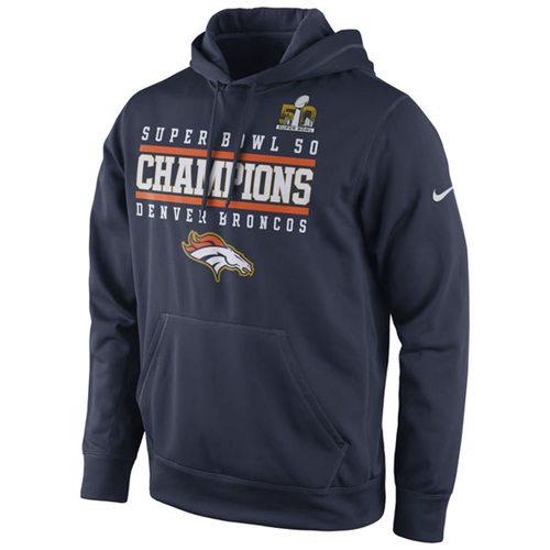 Denver Broncos  Super Bowl 50 Champions Celebration Performance Hoodie Navy