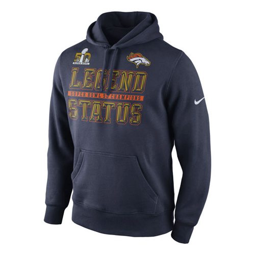 Denver Broncos  Super Bowl 50 Champions Parade Hoodie Navy