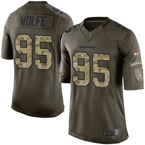  Broncos #95 Derek Wolfe Green Men's Stitched NFL Limited Salute To Service Jersey