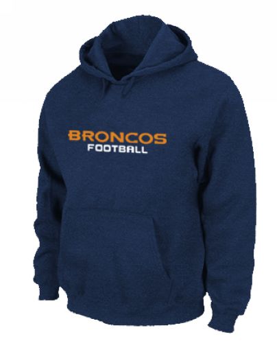 Denver Broncos Authentic Font Pullover Hoodie Dark Blue