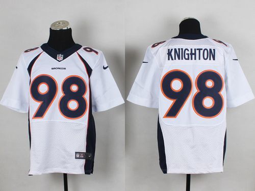  Broncos #98 Terrance Knighton White Men's Stitched NFL New Elite Jersey