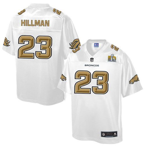  Broncos #23 Ronnie Hillman White Men's NFL Pro Line Super Bowl 50 Fashion Game Jersey