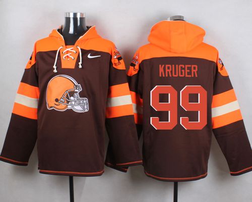  Browns #99 Paul Kruger Brown Player Pullover NFL Hoodie