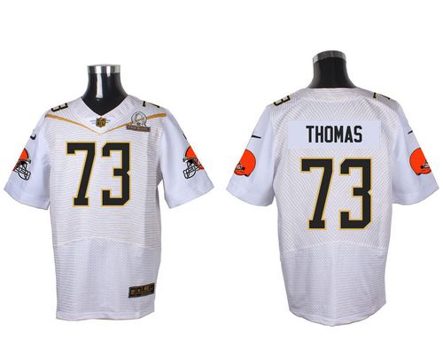  Browns #73 Joe Thomas White 2016 Pro Bowl Men's Stitched NFL Elite Jersey