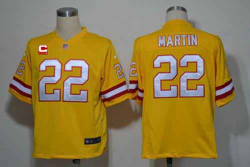  Buccaneers #22 Doug Martin Orange Alternate With C Patch Men's Stitched NFL Game Jersey