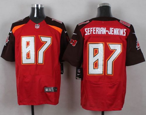  Buccaneers #87 Austin Seferian Jenkins Red Team Color Men's Stitched NFL New Elite Jersey