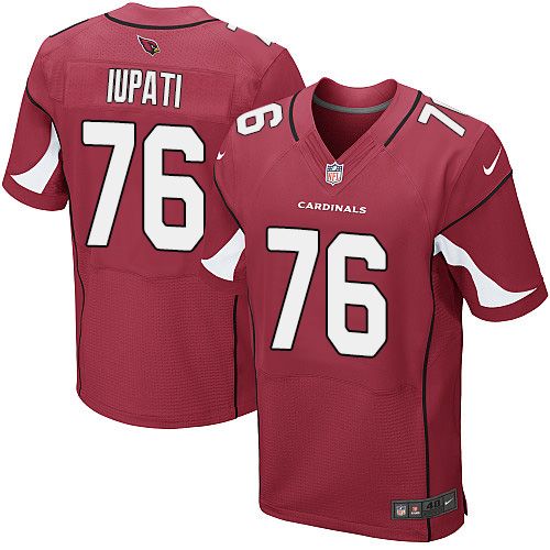  Cardinals #76 Mike Iupati Red Team Color Men's Stitched NFL Elite Jersey