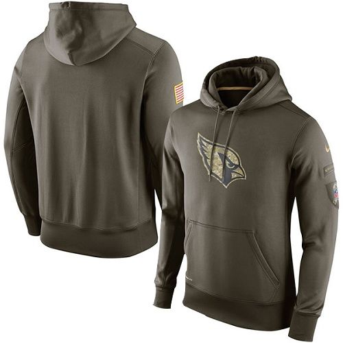 Men's Arizona Cardinals  Olive Salute To Service KO Performance Hoodie