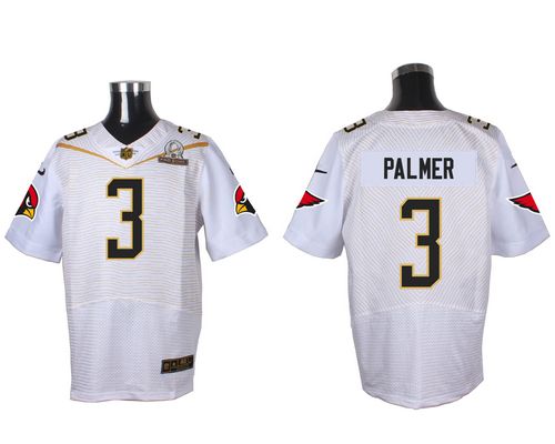  Cardinals #3 Carson Palmer White 2016 Pro Bowl Men's Stitched NFL Elite Jersey