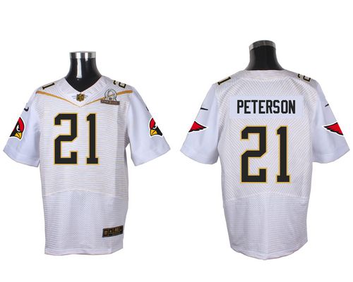  Cardinals #21 Patrick Peterson White 2016 Pro Bowl Men's Stitched NFL Elite Jersey