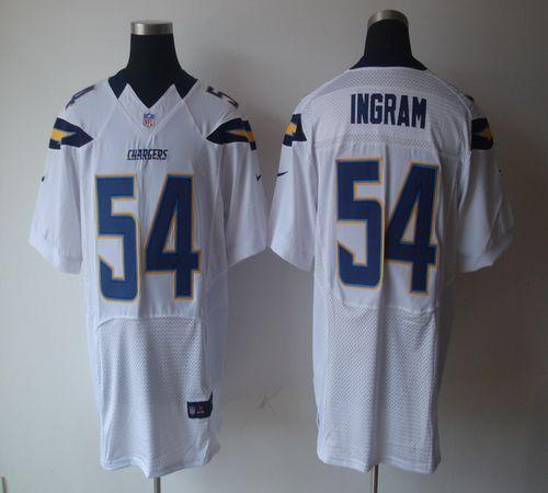  Chargers #54 Melvin Ingram White Men's Stitched NFL Elite Jersey