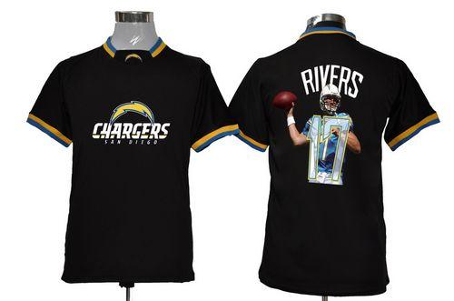  Chargers #17 Philip Rivers Black Men's NFL Game All Star Fashion Jersey