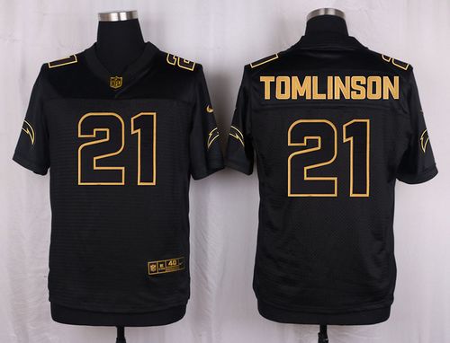  Chargers #21 LaDainian Tomlinson Black Men's Stitched NFL Elite Pro Line Gold Collection Jersey