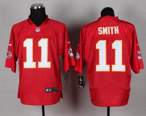  Chiefs #11 Alex Smith Red Men's Stitched NFL Elite QB Practice Jersey