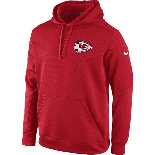 Kansas City Chiefs  KO Chain Fleece Pullover Performance Hoodie Red