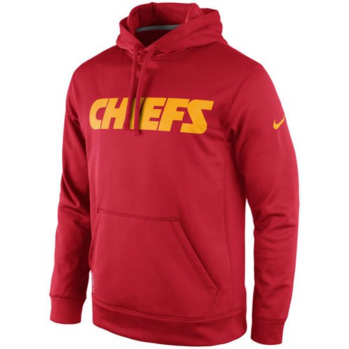 Kansas City Chiefs  KO Wordmark Performance Hoodie Red