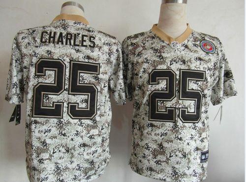  Chiefs #25 Jamaal Charles Camo Men's Stitched NFL Elite USMC Jersey