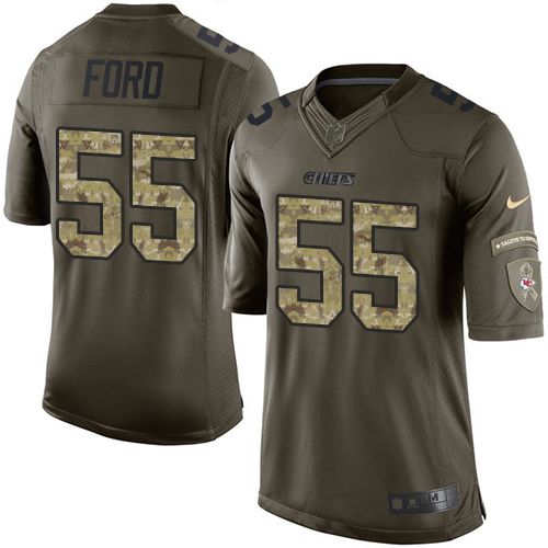  Chiefs #55 Dee Ford Green Men's Stitched NFL Limited Salute to Service Jersey