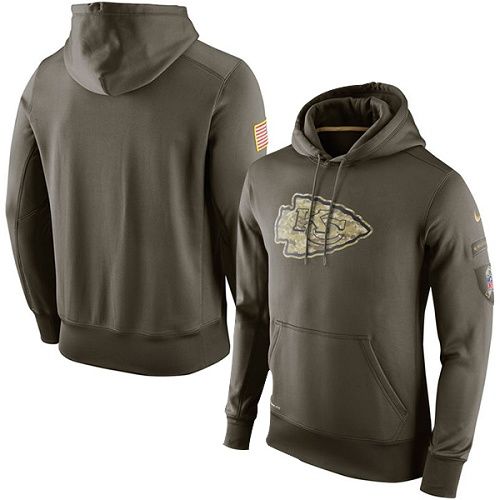 Men's Kansas City Chiefs  Olive Salute To Service KO Performance Hoodie