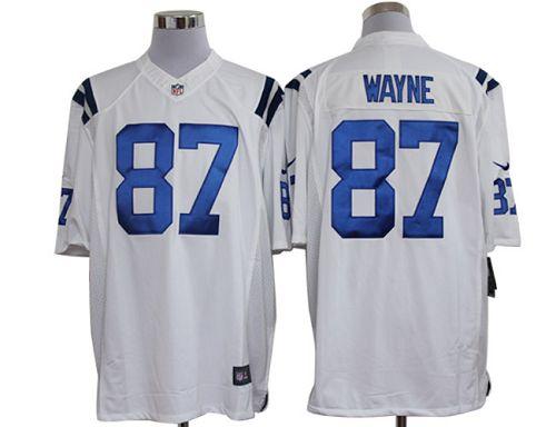  Colts #87 Reggie Wayne White Men's Stitched NFL Limited Jersey