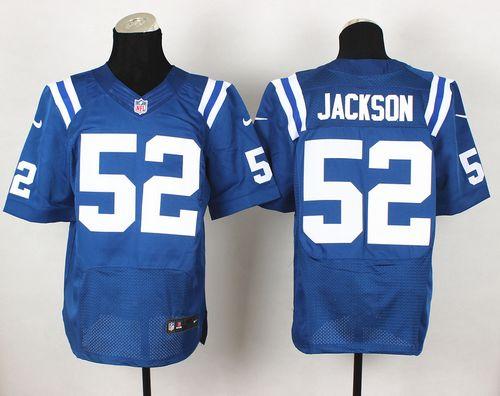 Colts #52 D'Qwell Jackson Royal Blue Team Color Men's Stitched NFL Elite Jersey