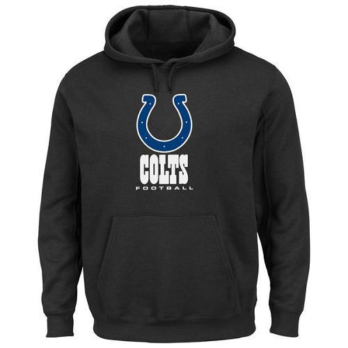 Men's Indianapolis Colts Black Critical Victory Pullover Hoodie