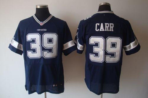  Cowboys #39 Brandon Carr Navy Blue Team Color Men's Stitched NFL Elite Jersey