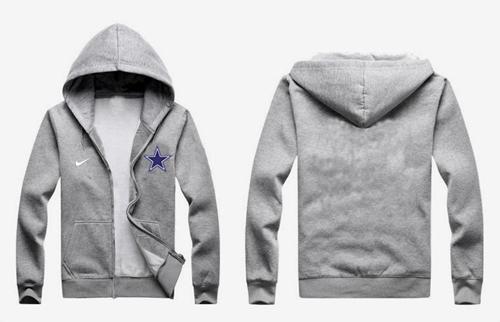  Dallas Cowboys Authentic Logo Hoodie Grey