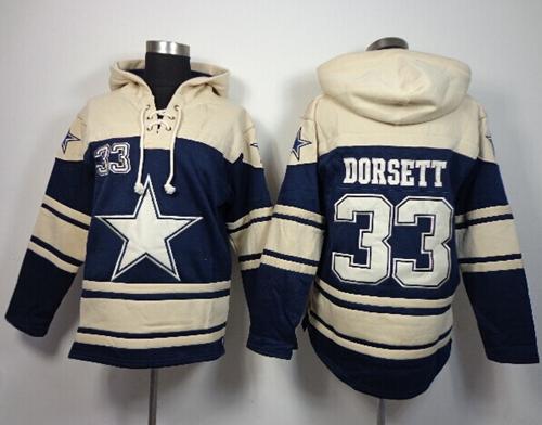 Dallas Cowboys #33 Tony Dorsett Navy Blue Sawyer Hooded Sweatshirt NFL Hoodie