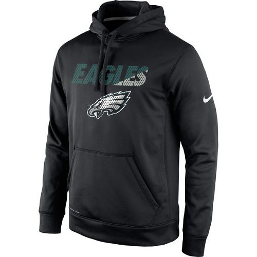 Men's Philadelphia Eagles  Black Kick Off Staff Performance Pullover Hoodie