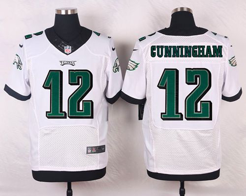  Eagles #12 Randall Cunningham White Men's Stitched NFL New Elite Jersey
