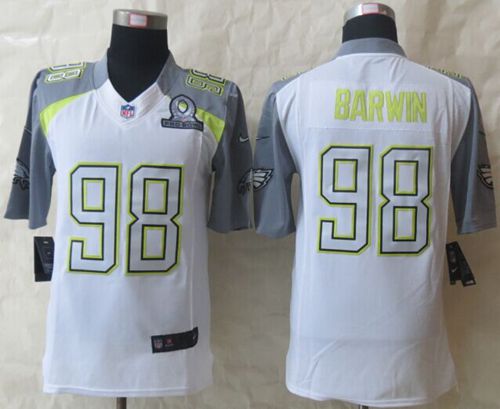  Eagles #98 Connor Barwin White Pro Bowl Men's Stitched NFL Elite Team Carter Jersey