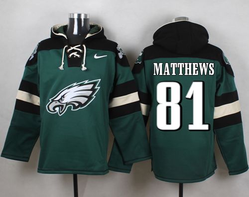  Eagles #81 Jordan Matthews Midnight Green Player Pullover NFL Hoodie