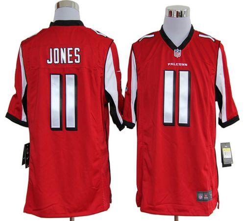  Falcons #11 Julio Jones Red Team Color Men's Stitched NFL Game Jersey