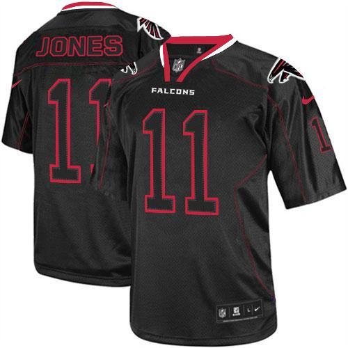  Falcons #11 Julio Jones Lights Out Black Men's Stitched NFL Elite Jersey