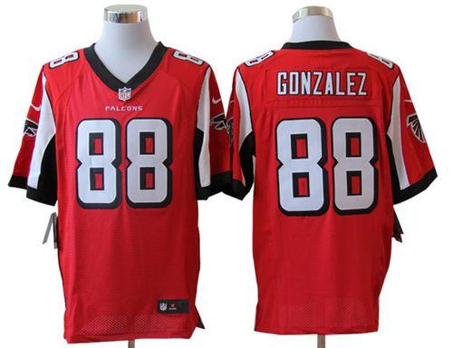  Falcons #88 Tony Gonzalez Red Team Color Men's Stitched NFL Elite Jersey