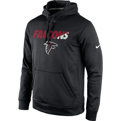 Men's Atlanta Falcons  Black Kick Off Staff Performance Pullover Hoodie