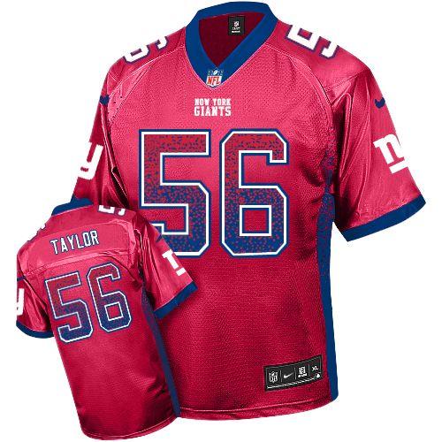  Giants #56 Lawrence Taylor Red Alternate Men's Stitched NFL Elite Drift Fashion Jersey