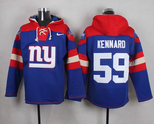  Giants #59 Devon Kennard Royal Blue Player Pullover NFL Hoodie