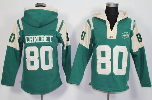 New York Jets #80 Wayne Chrebet Green Player Winning Method Pullover NFL Hoodie