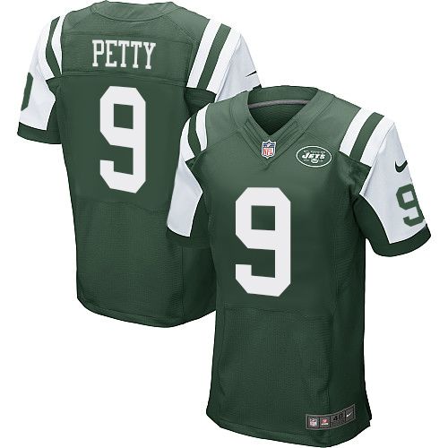  Jets #9 Bryce Petty Green Team Color Men's Stitched NFL Elite Jersey