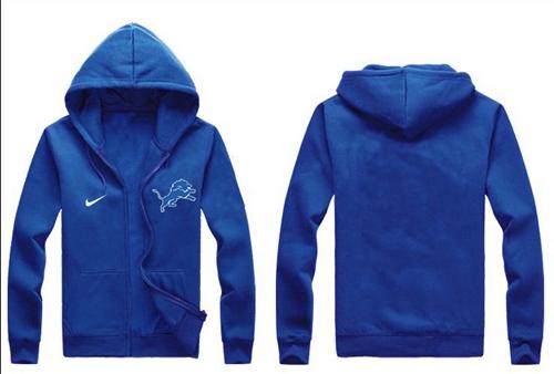  Detroit Lions Authentic Logo Hoodie Blue