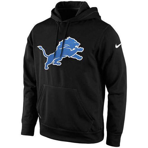 Men's Detroit Lions  Black KO Logo Essential Hoodie