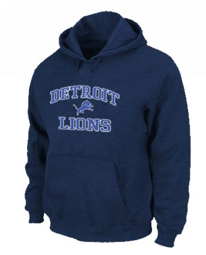 Detroit Lions Heart & Soul Pullover Hoodie Dark Blue