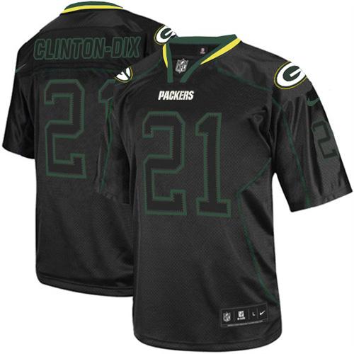  Packers #21 Ha Ha Clinton Dix Lights Out Black Men's Stitched NFL Elite Jersey