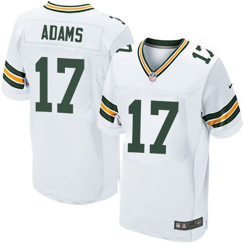  Packers #17 Davante Adams White Men's Stitched NFL Elite Jersey
